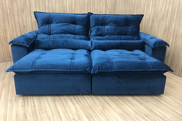 Sofá Retrátil 2.90 m - Modelo Maricá - Azul 325